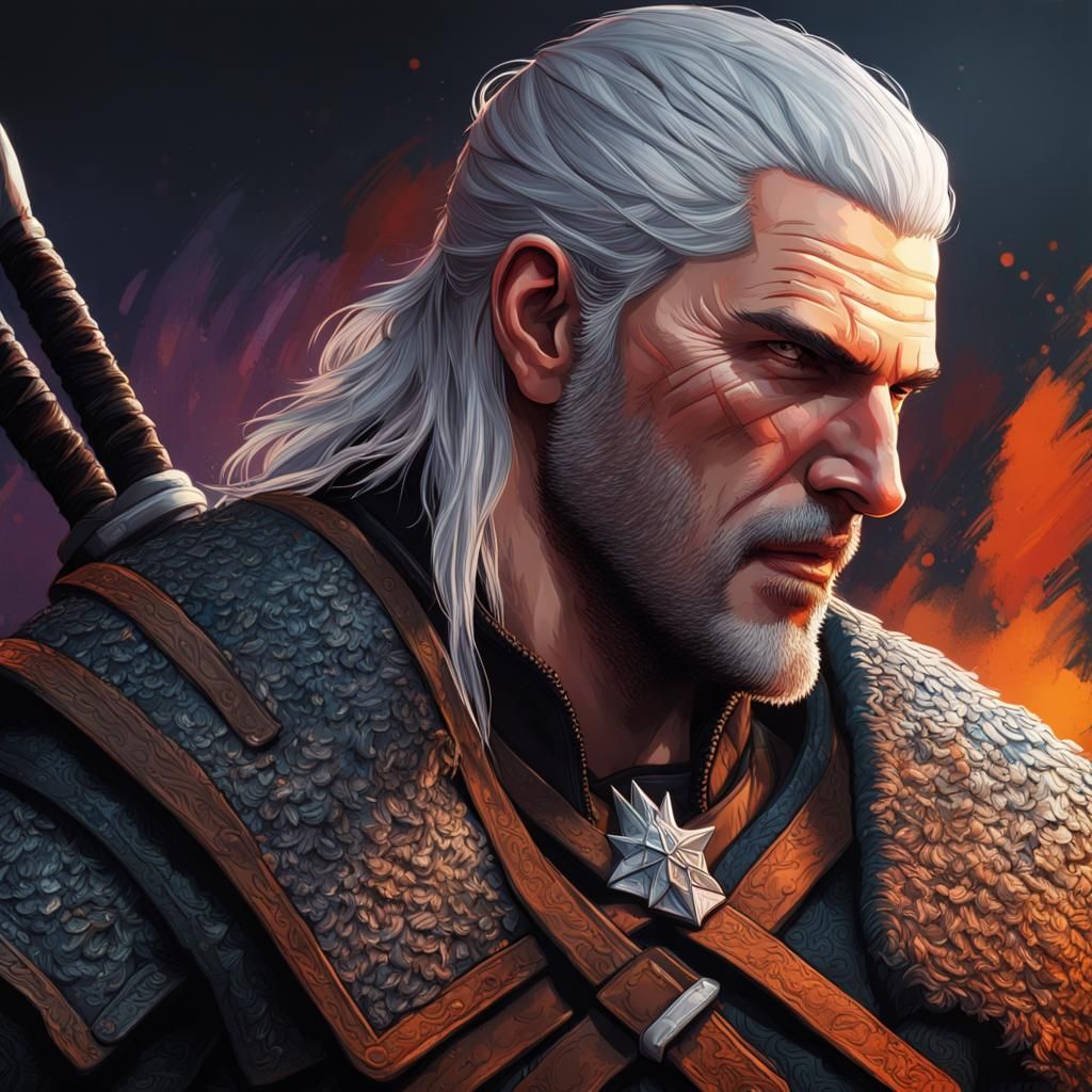 Hyperrealistic Portrait with Dramatic Lighting and Color