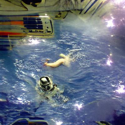 Astronaut Swimming in Space
