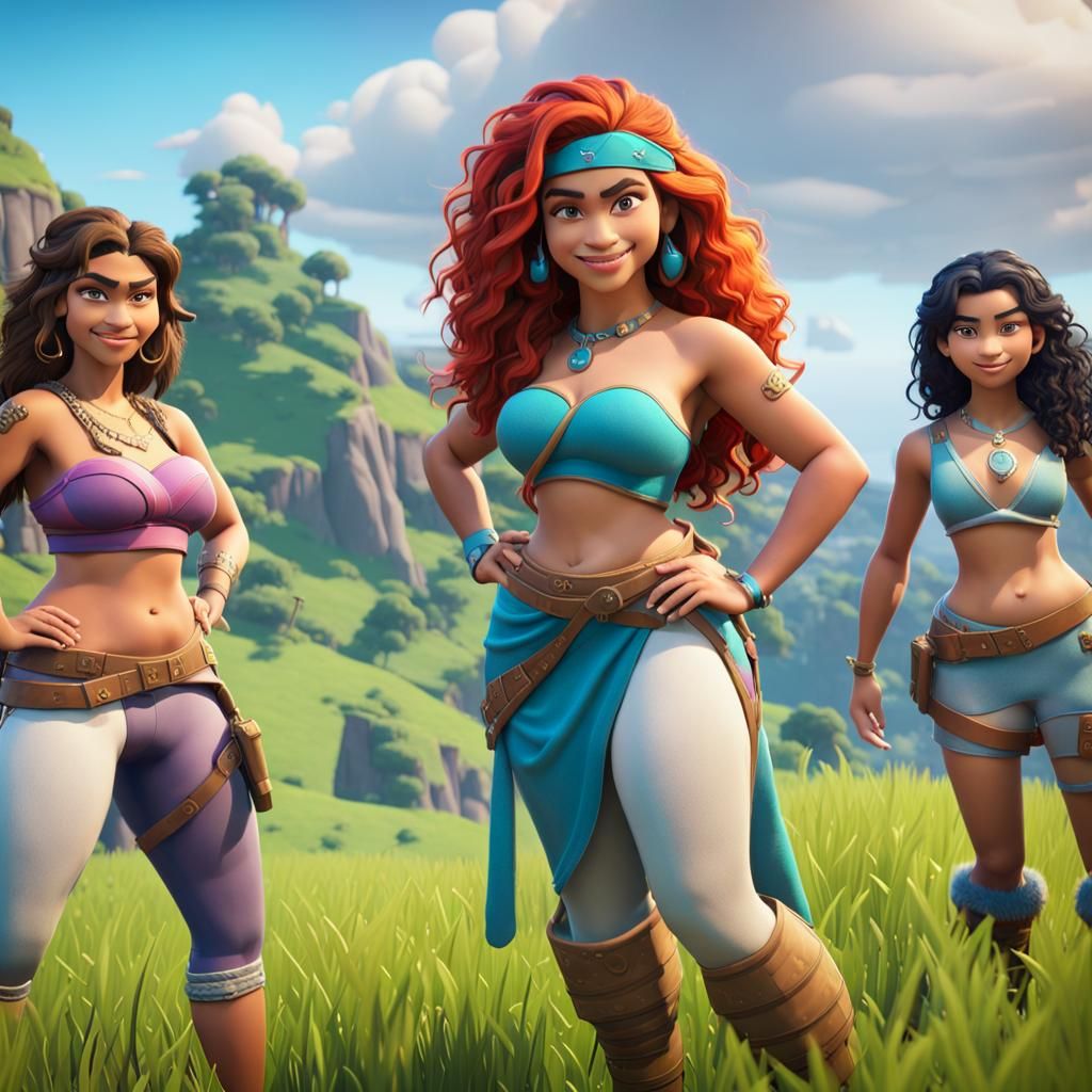 Dangerous Princesses in Fortnite Style