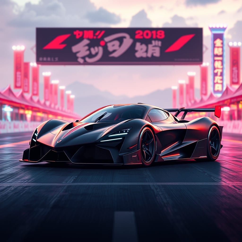 Luxury Hyper Car Concept with Initial-D Style and Deep Color...