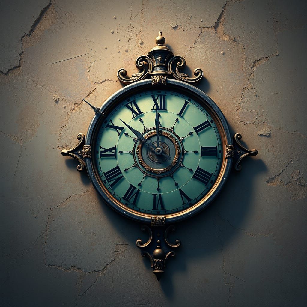 Majestic Clockwork Wonders on a Fantastical Wall