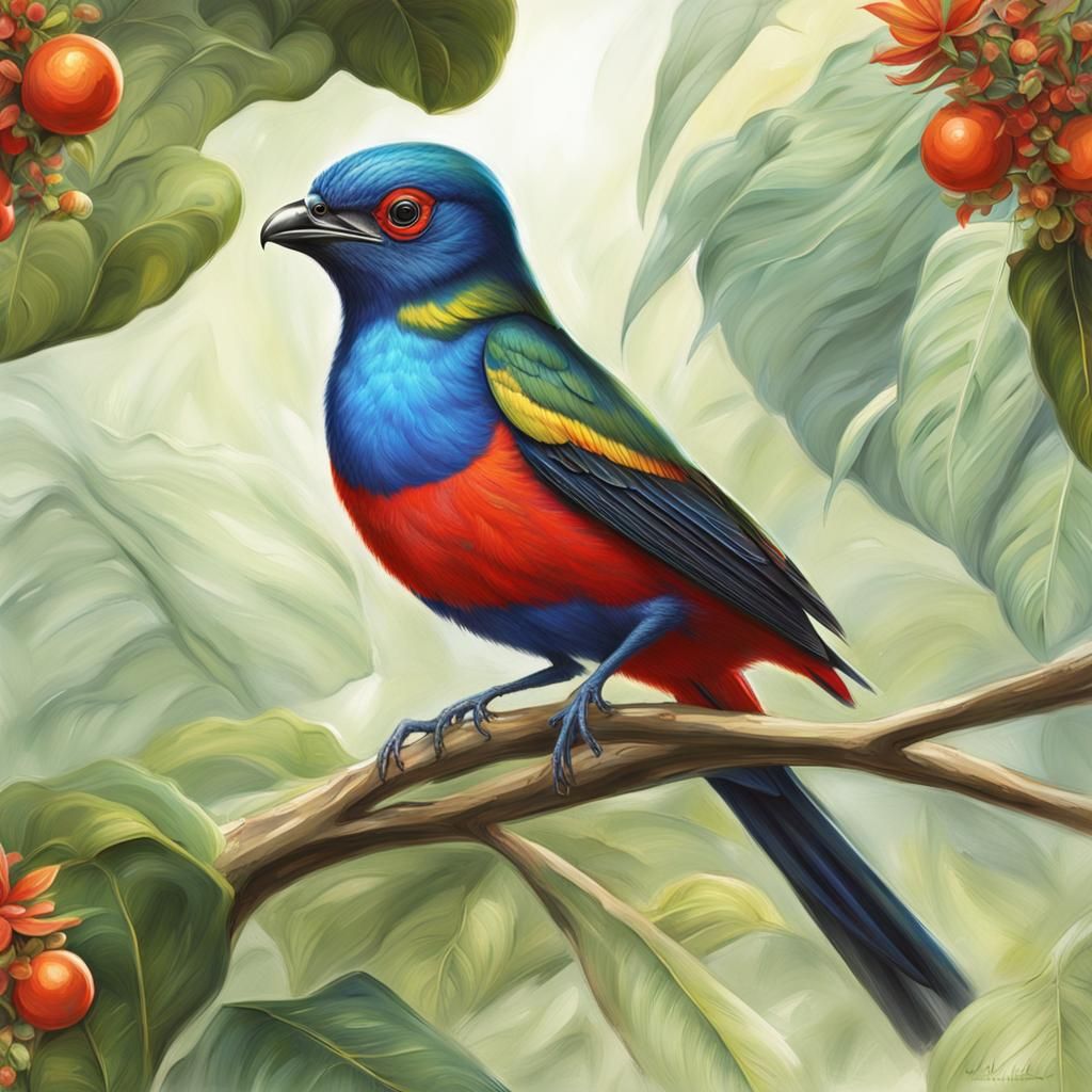 Exotic Alien Exoplanet with Bird-like Lifeforms