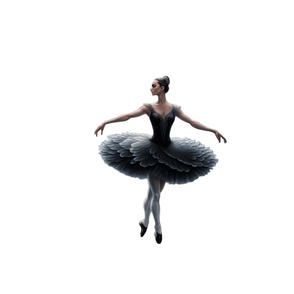 Black Swan Ballerina on Volcanic Glass