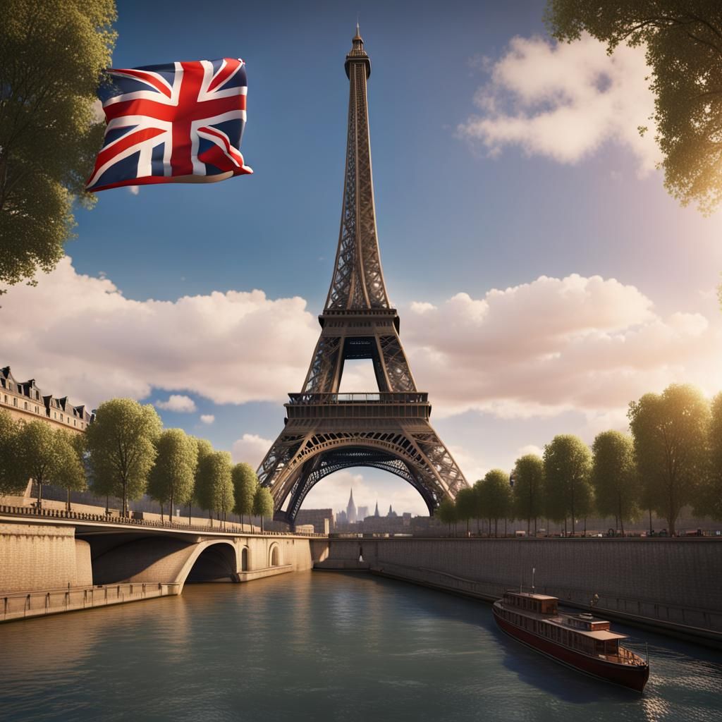 UK Conquers France: Detailed Matte Painting of Paris
