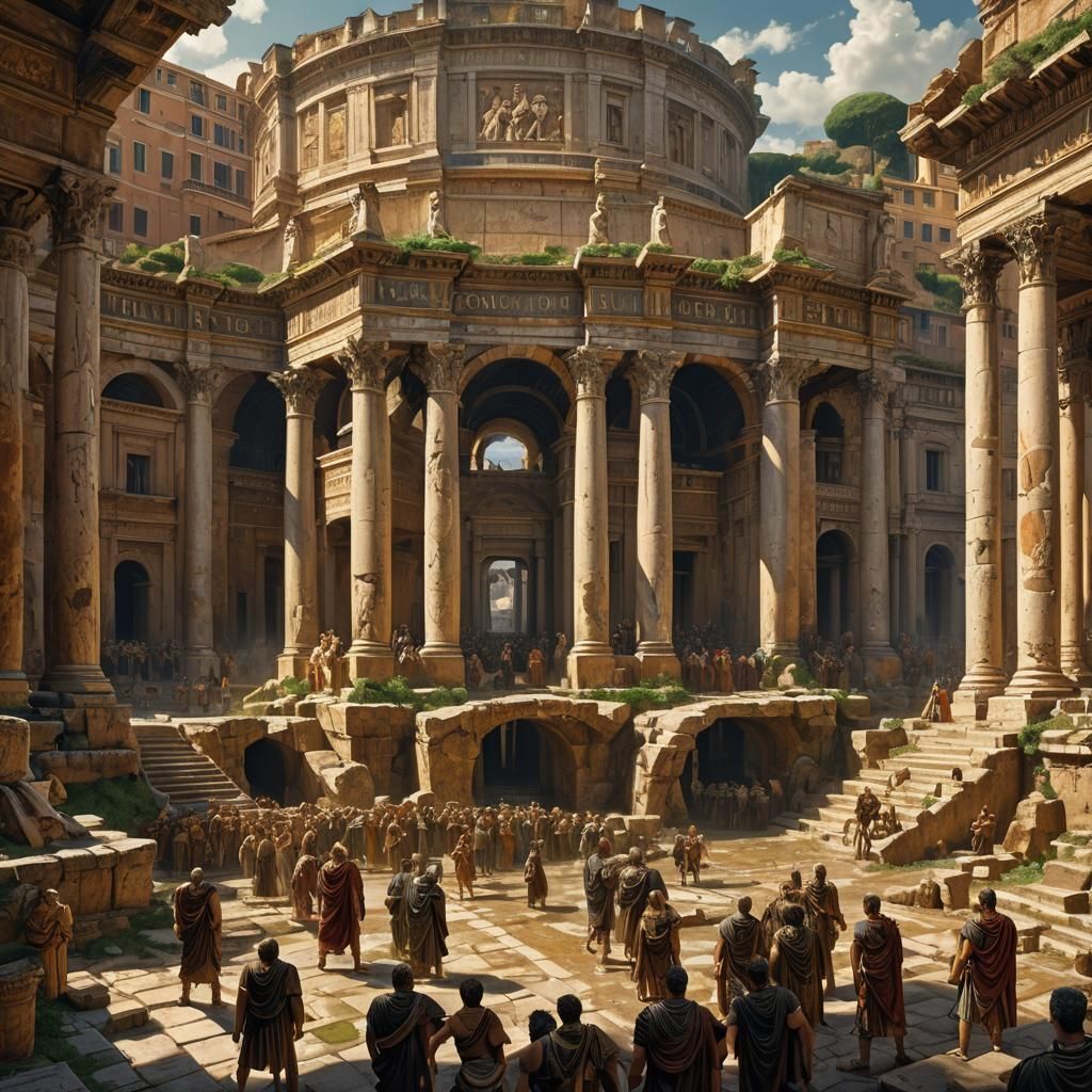 Golden Roman Palace with Claudian Colonnade