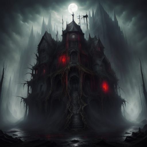 Darkened Desolate Landscapes in Disturbing Cyberpunk Style