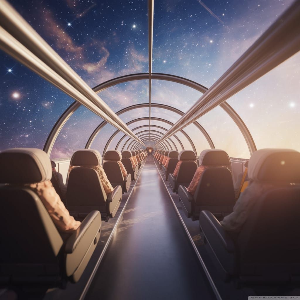 Sleek Space Traveler Cruises Through the Cosmos