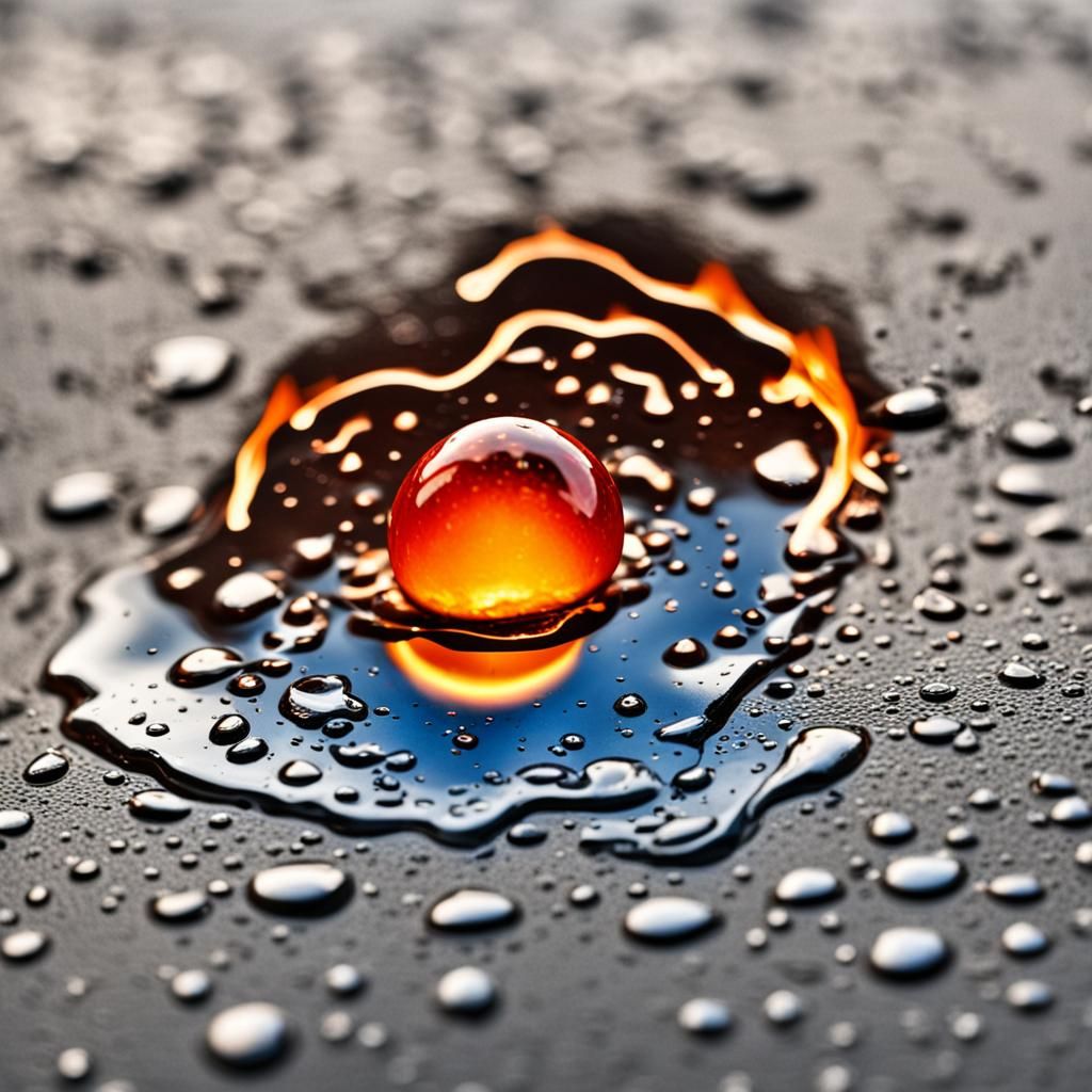 Raindrop of... molten lava?