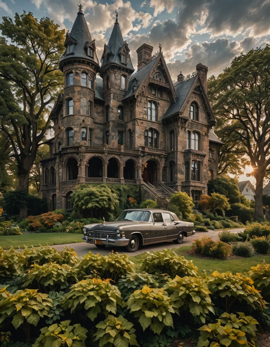 Victorian Mansion in Gothic Revival Style