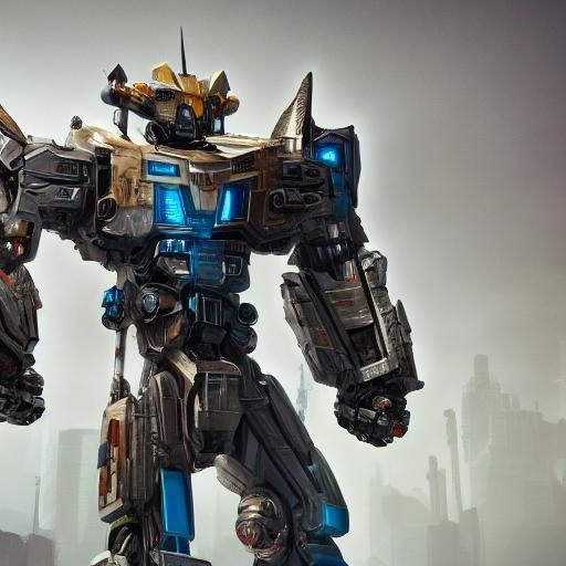 Futuristic Transformers in Polished Metal: 8K Render