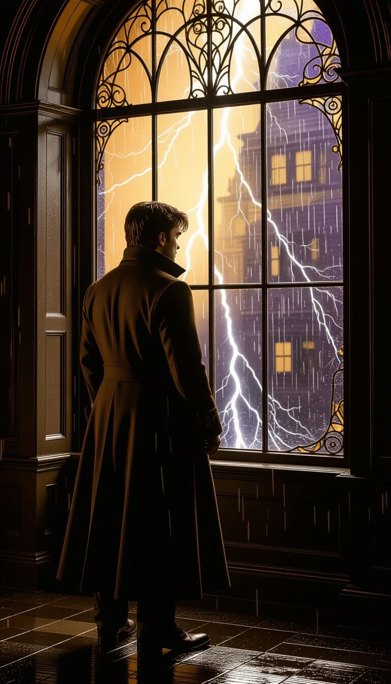 Dramatic Portrait with Dynamic Lighting in Dark Fantasy Styl...