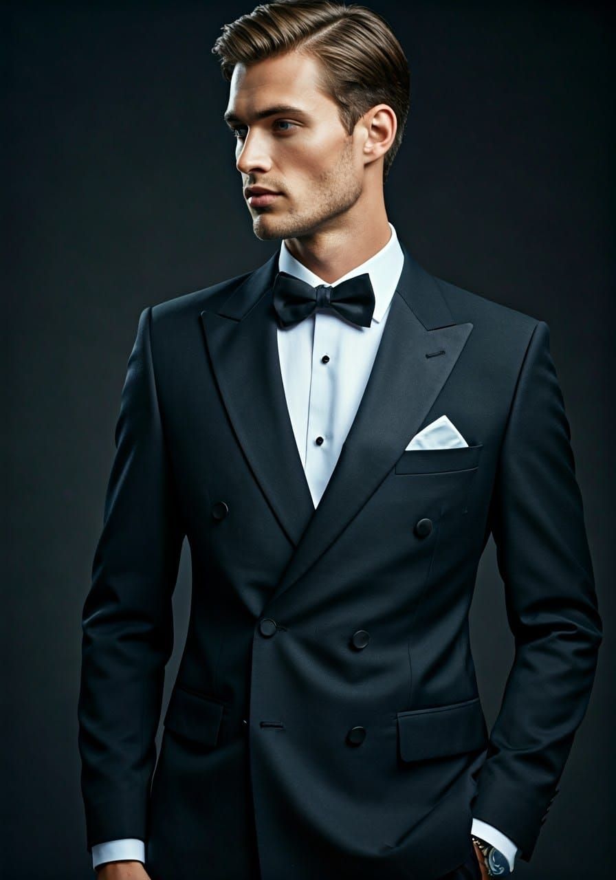 Tuxedoed Gentleman in Elegant Portrait