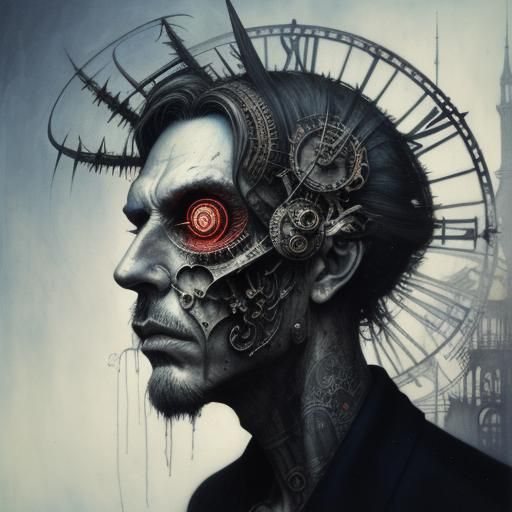 Surreal Sickness: Mixed Media Illustration