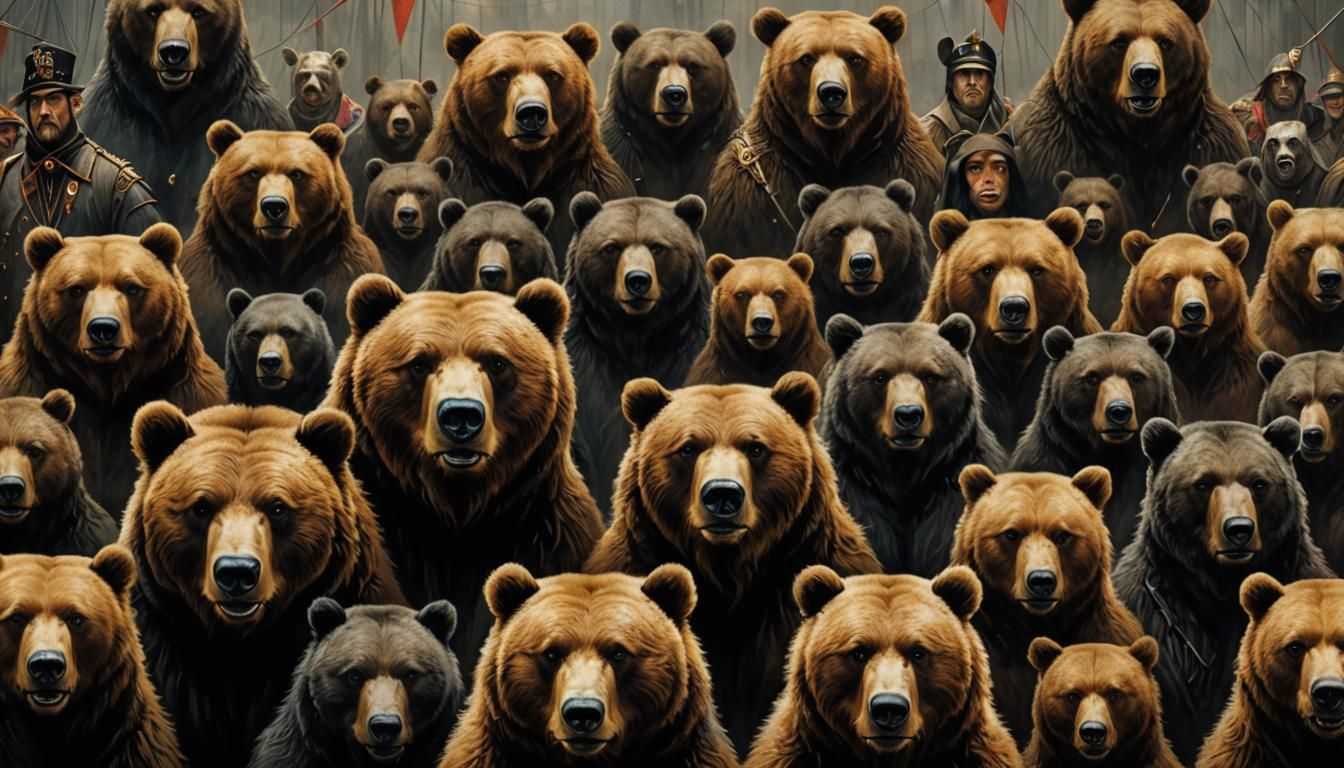 Demonic Cyborg Bear in Volcanic Hyperspace