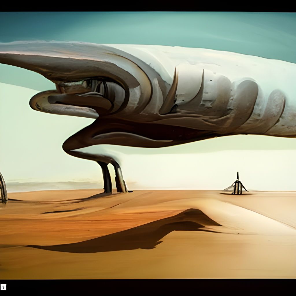 Surreal Desert Planet Inspired by Surrealism