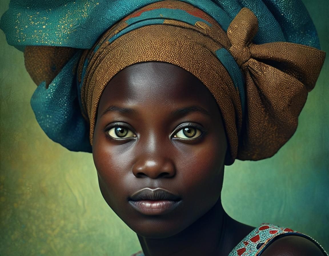 Kenyan Woman Portrait in Fairytale Chic Style