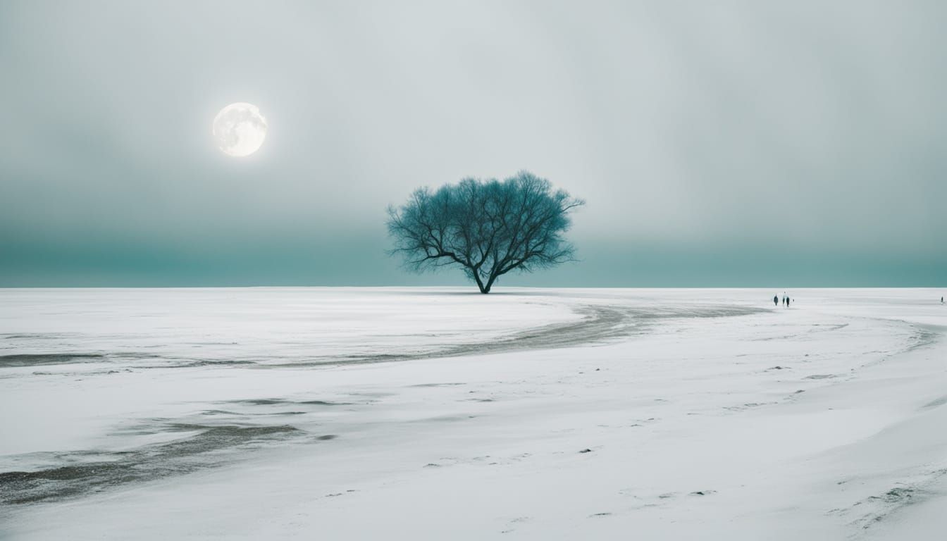 Ethereal Vastness Under Dark Skies