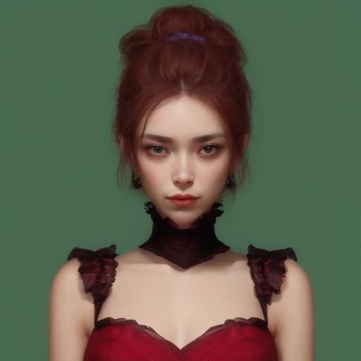 Woman with Pink Balloon in Pastel Impressionism