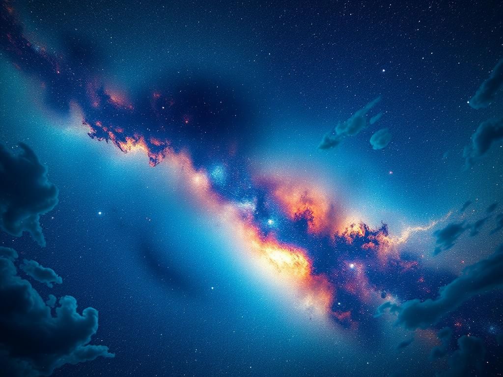 Detailed Milky Way Panorama as Holographic Art