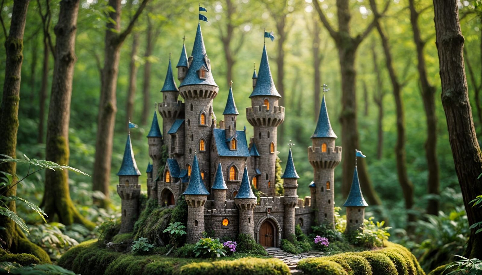Whimsical Fairy Castle in an Enchanted Forest