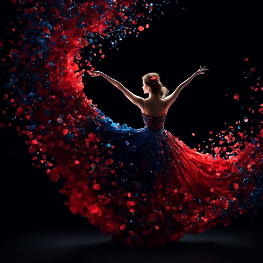 Pixellated Woman in Hyperreal Style