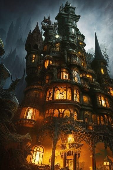 Sinister Villain Portrait in Gothic Style