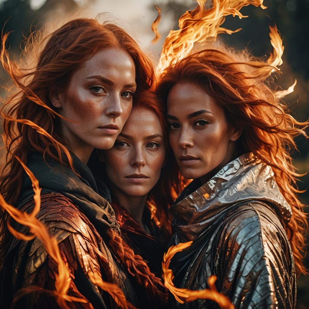 Three female fighters