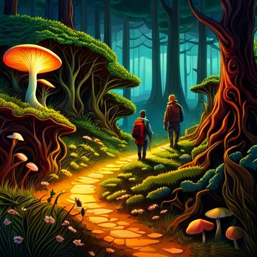 Biopunk Forest Hike: Mushroom Hunting and Wildlife