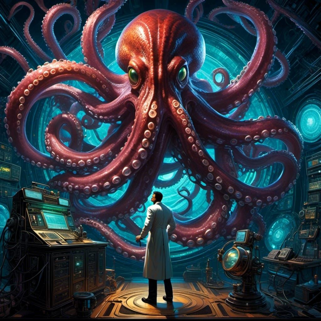 Scientist's Desperate Escape from Alien Tentacles
