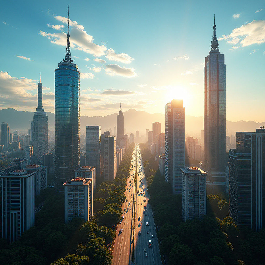 São Paulo Aerial View on a Radiant Morning