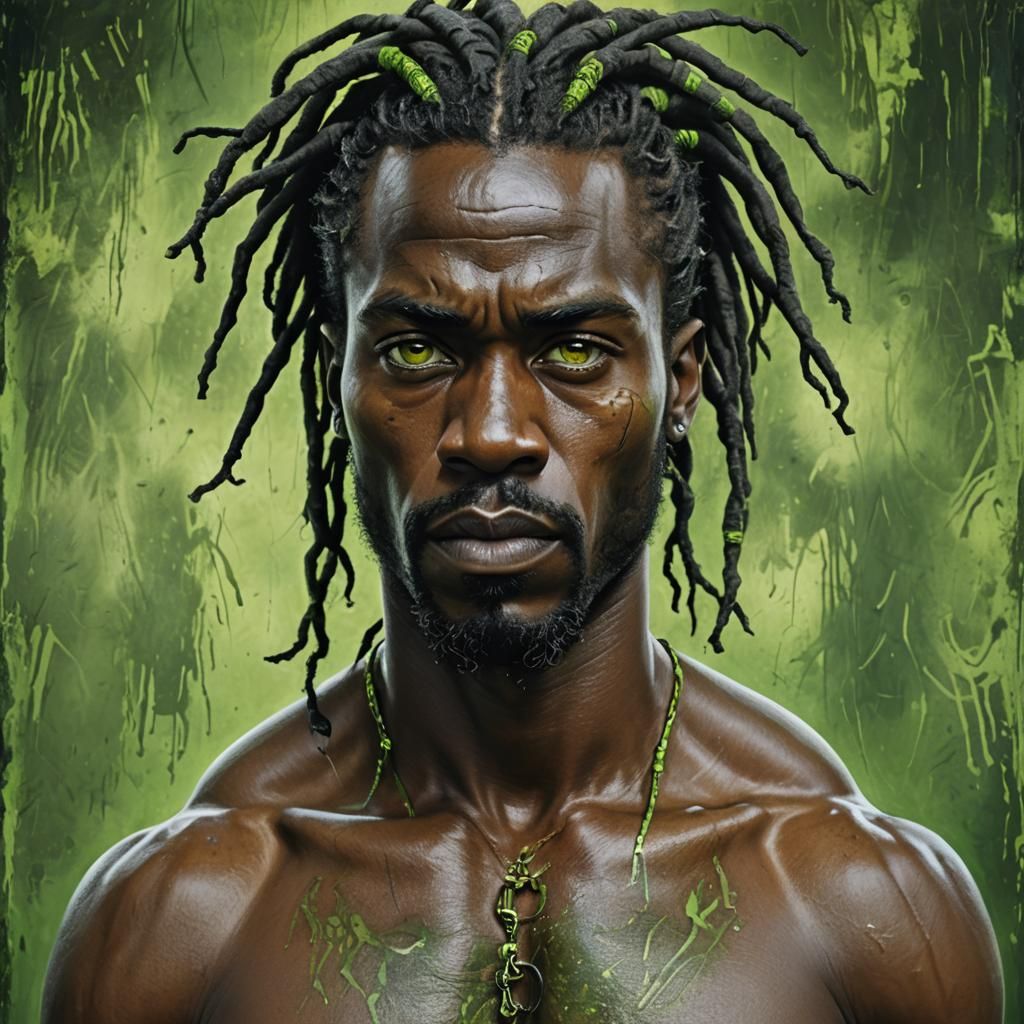 Mystical African Supervillain: Hyperrealistic Portrait