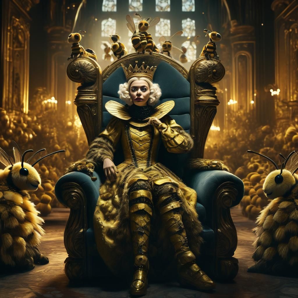 Queen Bee in Honey Castle, Fantasy Realism