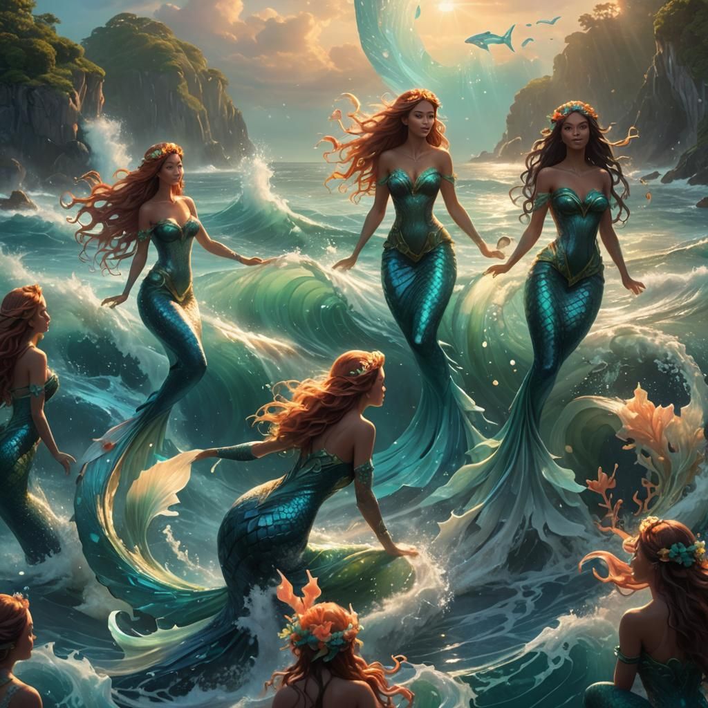 Mermaids Rising: A Digital Matte Painting