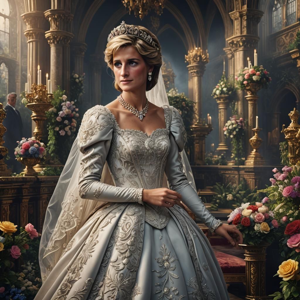 Princess Diana: Detailed Matte Painting in Fantasy Art Style