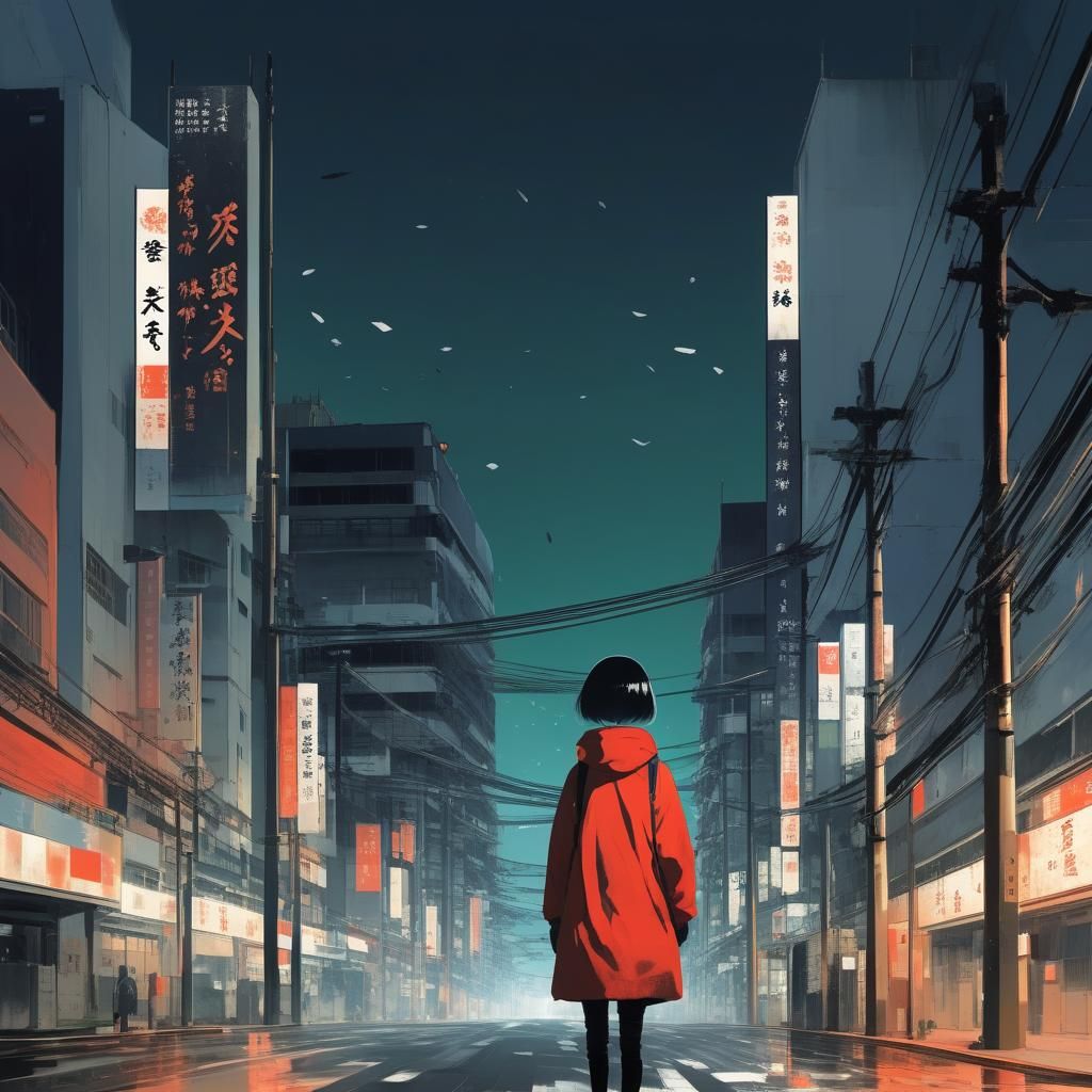 Dark Manga Portrait in Sui Ishida Style