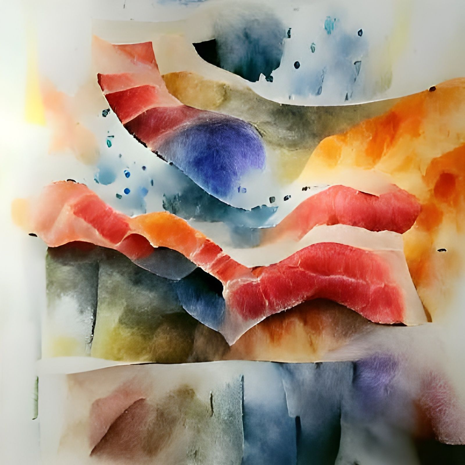Abstract Watercolor Painting