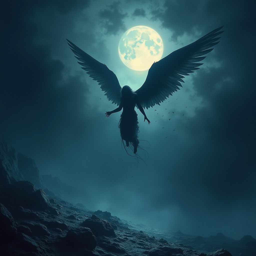 Lucifer's Fall from Heaven in Baroque Style