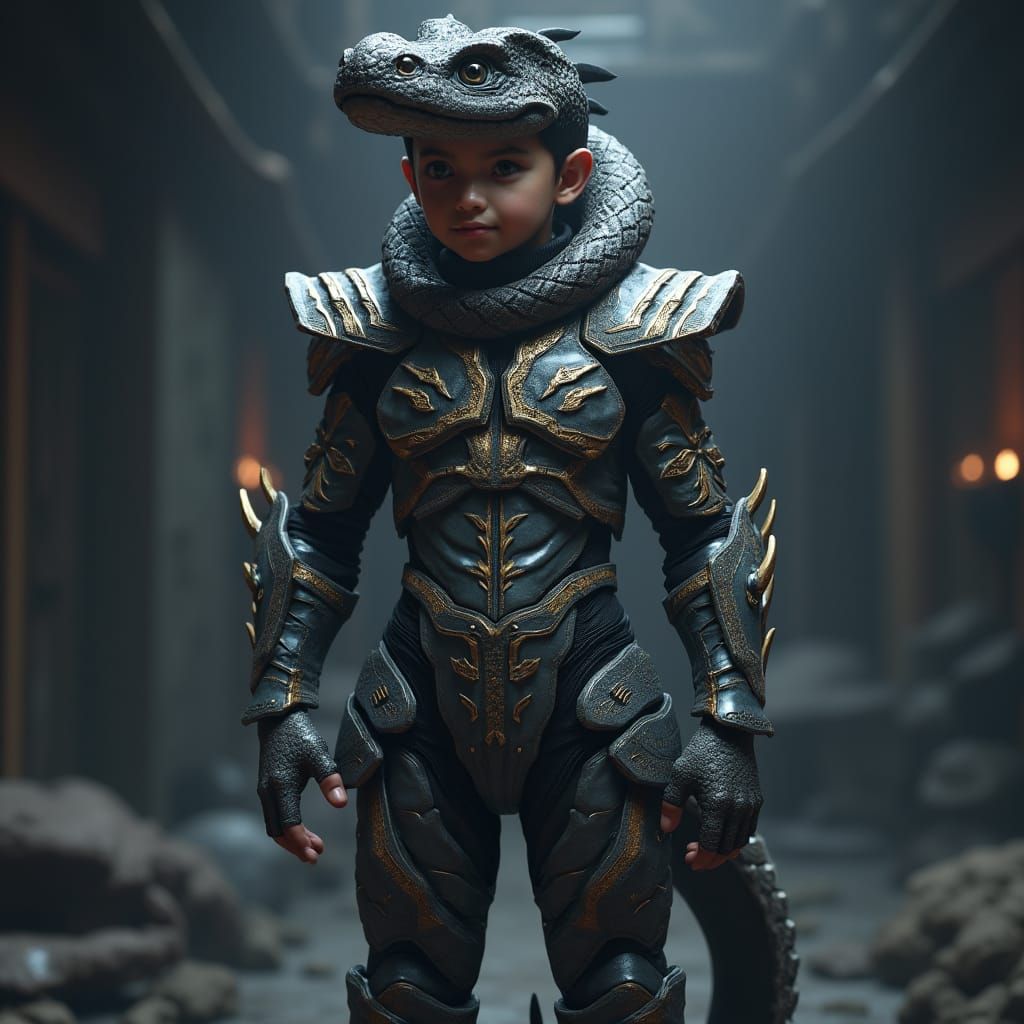 Titanoboa Costume: Hyperrealistic 3D Anime Art