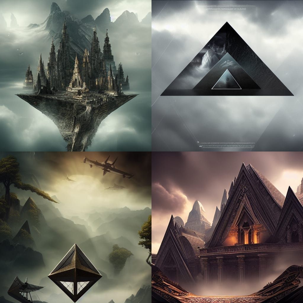 Epic Triangle in Dramatic Digital Matte Painting