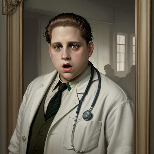 Jonah Hill as Doctor in 1930s Asylum