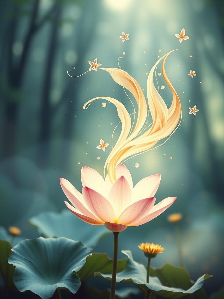 An ethereal flower spirit