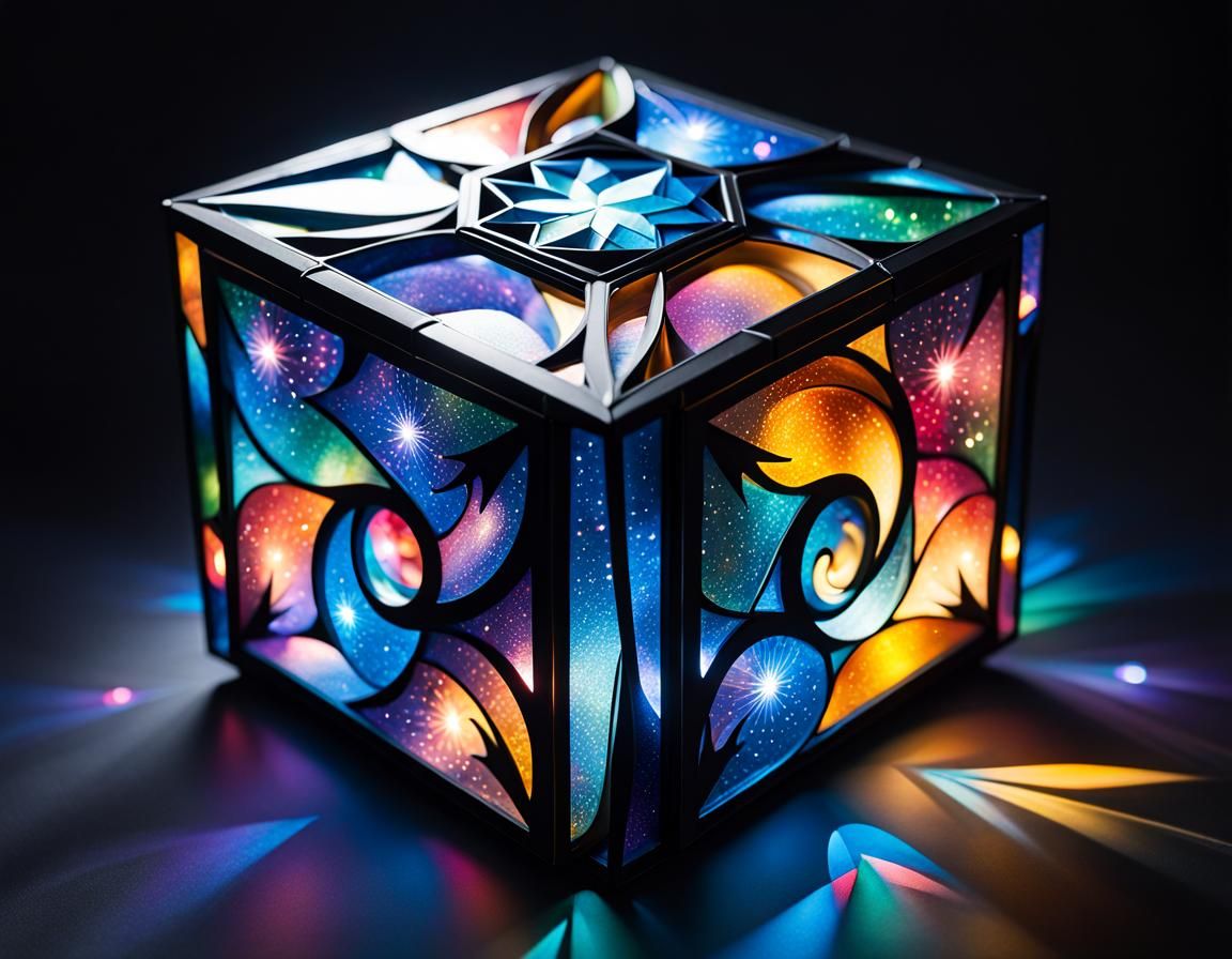 Crystal Space Box with Milky Way Constellations