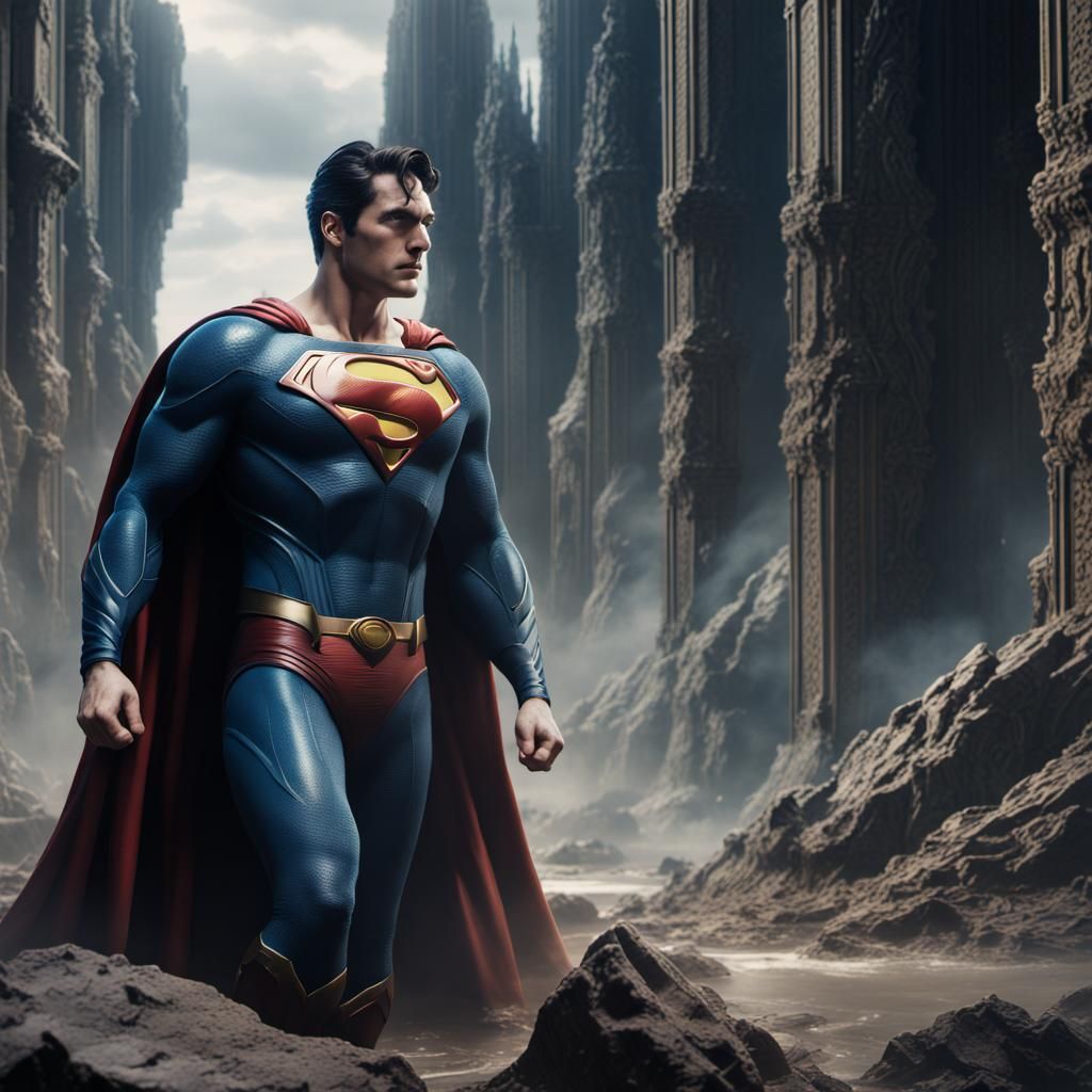 Superman as a God: Detailed Matte Painting