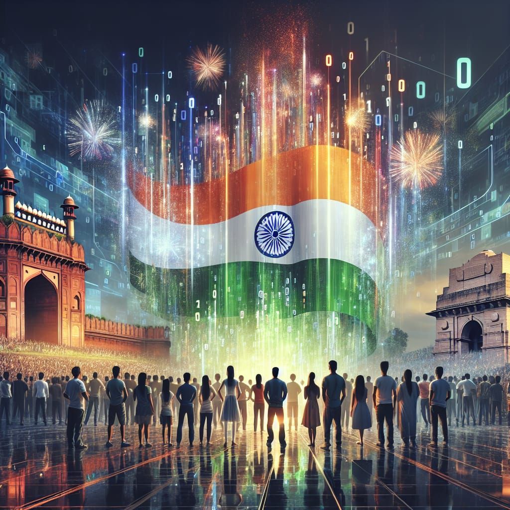 Futuristic Independence Day Digital Concept Art