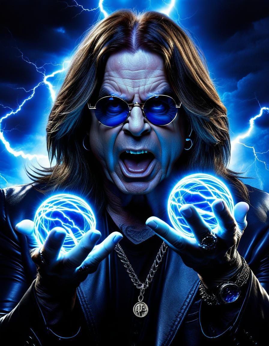 Ozzy Osbourne Unleashes Ball Lightning in Digital Art