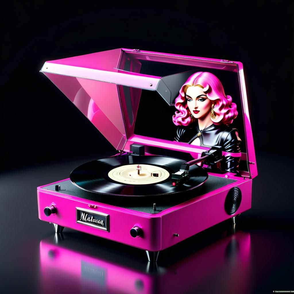 Pink vinyl record player