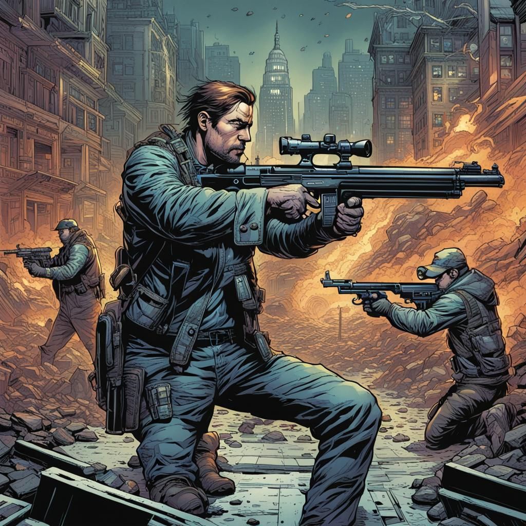 Stylized Guns in Comic Book Art Style