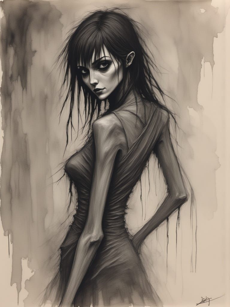 Detailed Studio Portrait of Young Woman in Soft Light