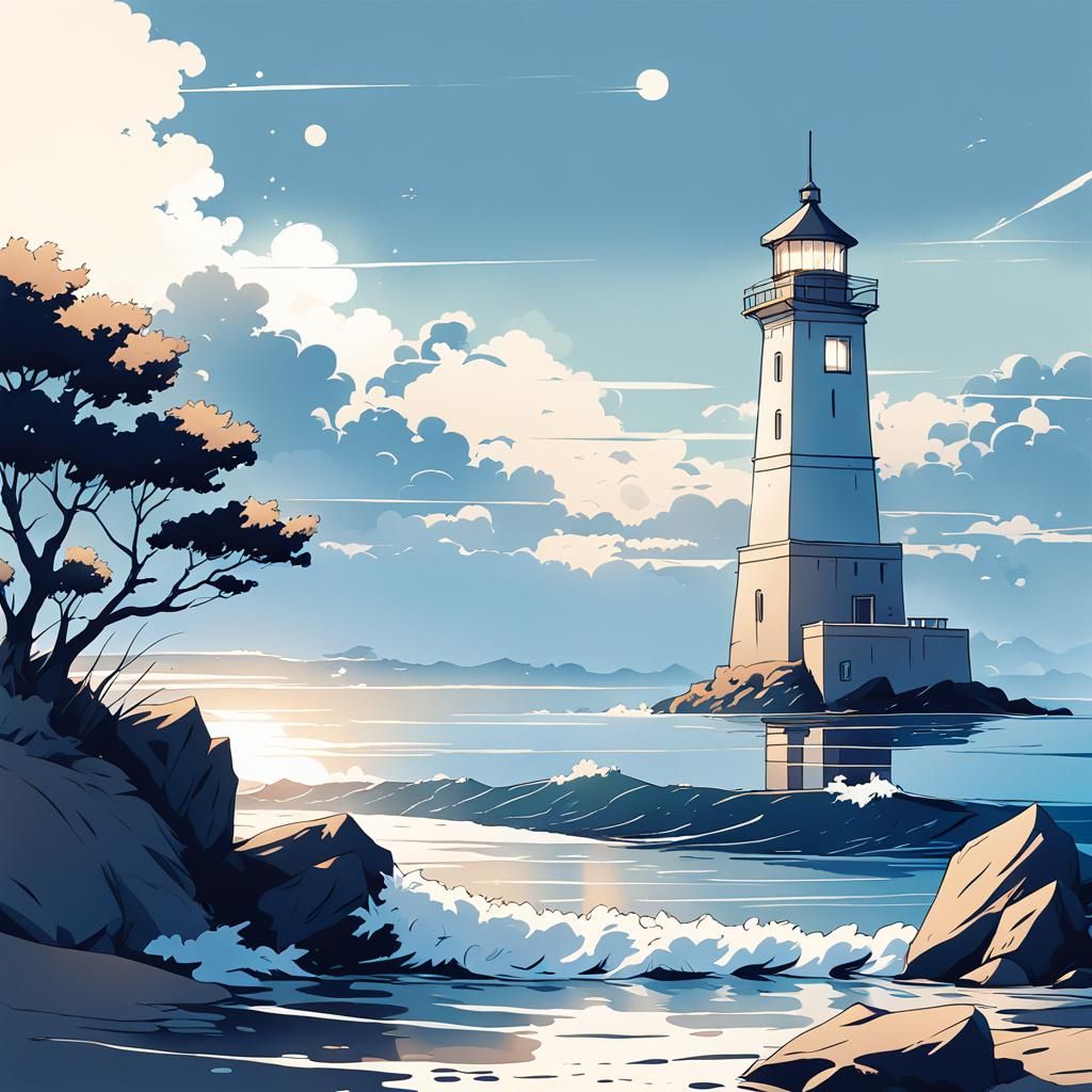 Minimalist Wave: One-Line Art in Anime Style