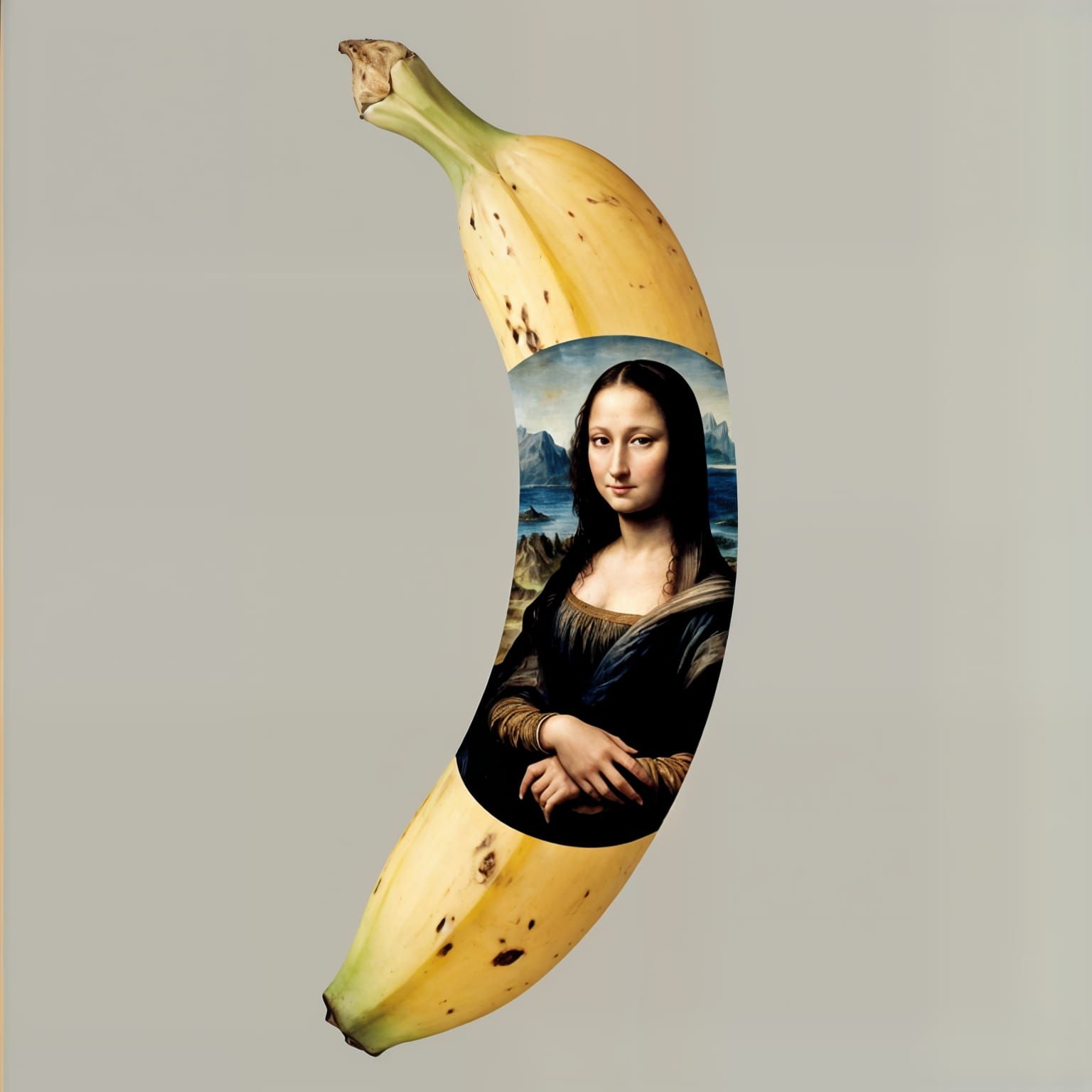 Realistic Banana Portrait in Detailed Close-Up